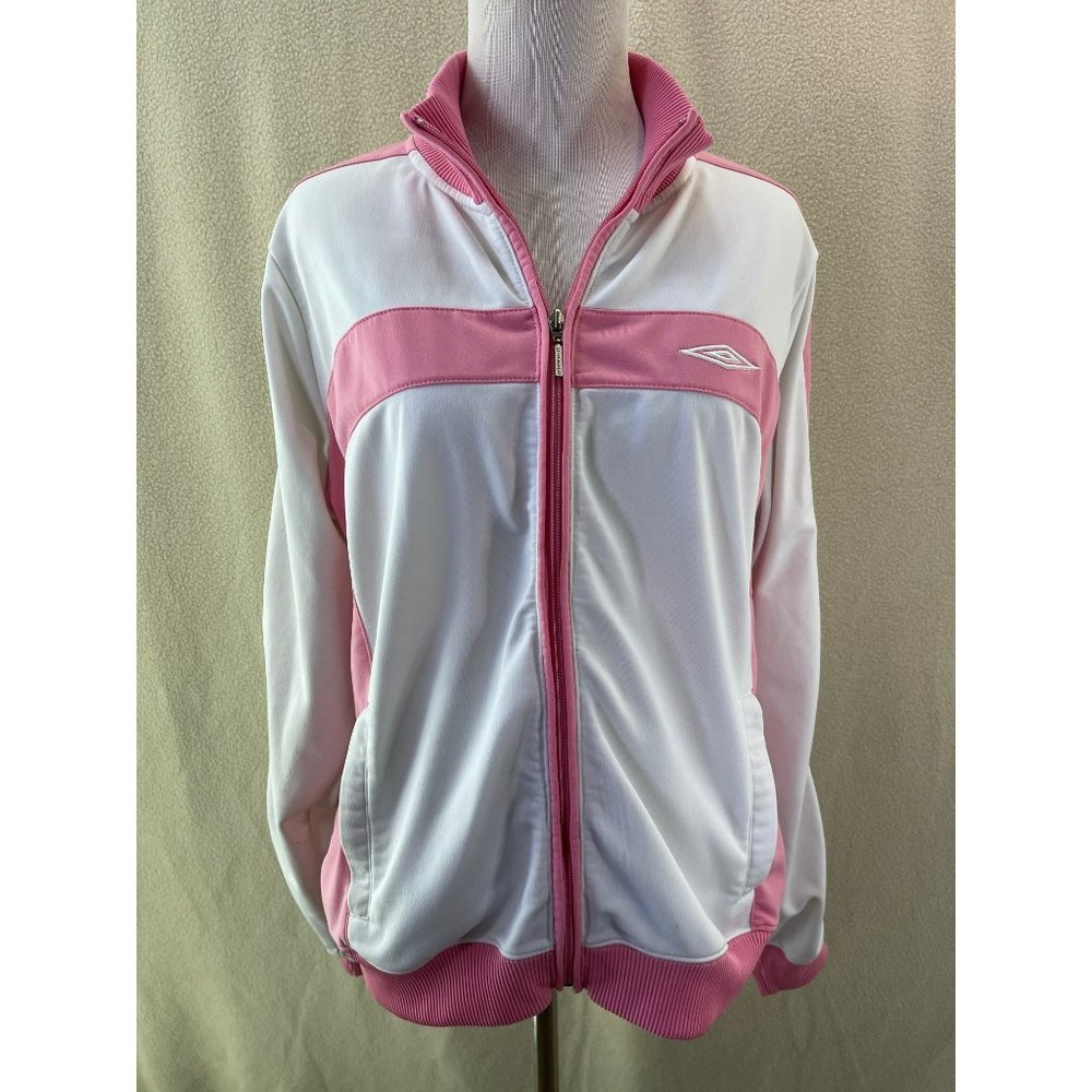 Umbro Pink/White Lightweight Jacket, Size Medium